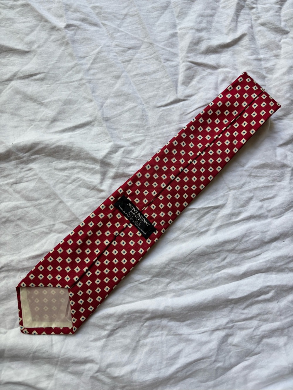Classic Red Geometric Silk Tie